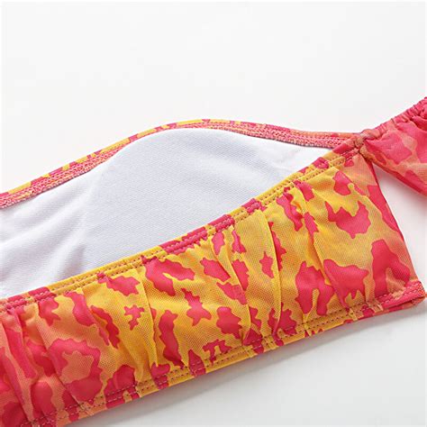Sexy lange hülse mesh badeanzug frauen Leopard print bikini High cut bademode frauen Rosa