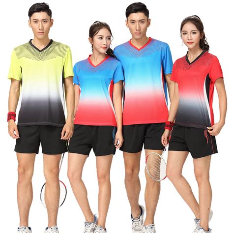 Adsmoney Breathable Tennis Shirt Shorts Sets Male Badminton Sets Women Men Tennis Suit