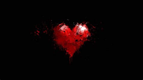 Download Dark Heart Made Of Paint Splatter Wallpaper