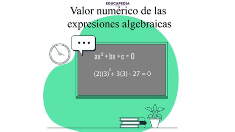 Valor numérico de expresiones algebraicas Educapedia