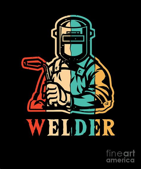 Retro Inspector Tig Tack Mig Rig Technician Welder Digital Art By