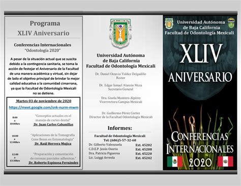 Invitación para la 44 semana de Aniversario de la FOM mexicali UABC