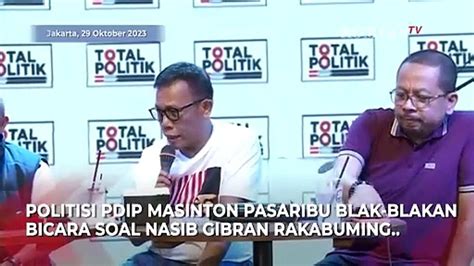 Blak Blakan Masinton Soal Status Dan Manuver Gibran Masih Ada Etika