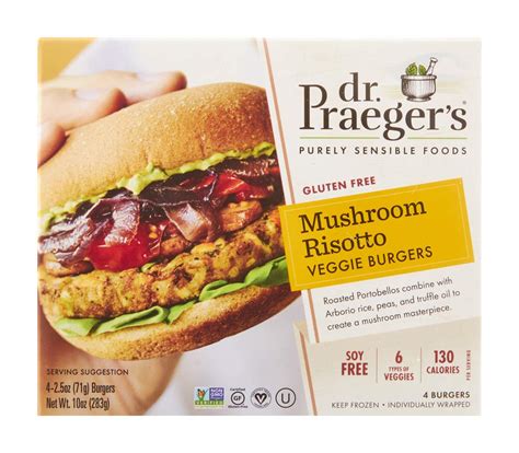 Amazon Dr Praeger S Mushroom Risotto Veggie Burgers Count