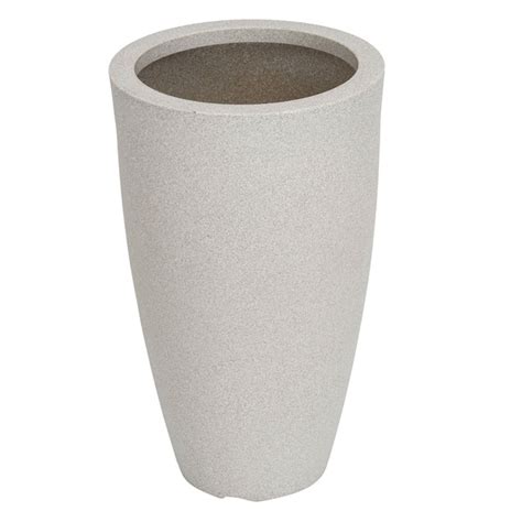 Vaso de Chão Extra Grande em Plástico 51x29cm Branco Mármore Linha