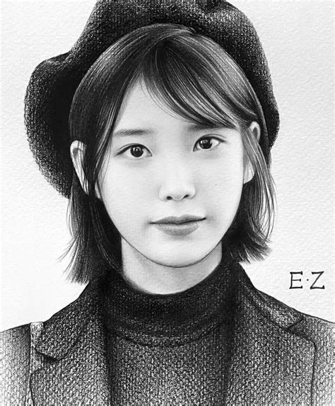 Pencil Sketch Portrait Art Drawings Sketches Pencil Kpop Drawings