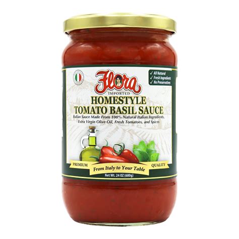 Tomato Basil Pasta Sauce Flora Fine Foods