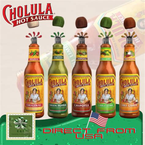 E E Cholula Hot Sauce Imported From Mexico In Original Chili Lime And Garlic Chili Ml