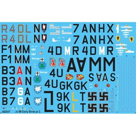 Aims Decal Decal Junkers Ju 88a 5 Bei 1001hobbies Num48d017