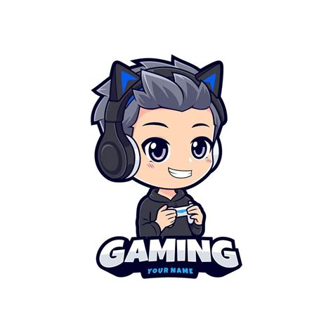 Cute Chibi Gamer Boy Esport Logo Badge 50495141 Vector Art At Vecteezy