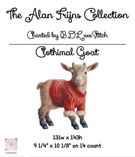 Clothimal Goat Cross Stitch Pattern Artwork By Alan Brijins Etsy