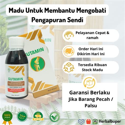 Jual Madu Gutamin Untuk Atasi Asam Urat Pengeroposan Tulang Pegal