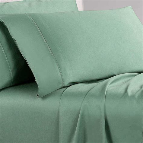 1000tc Cotton Rich Sheet Set Green Queen