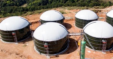 China Glass Lined Steel Tank With Top Mounted Gas Holder For Biogas And