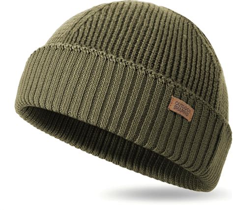 Outdoor Shaping Merino Wool Short Fisherman Beanies For Men Women Knit