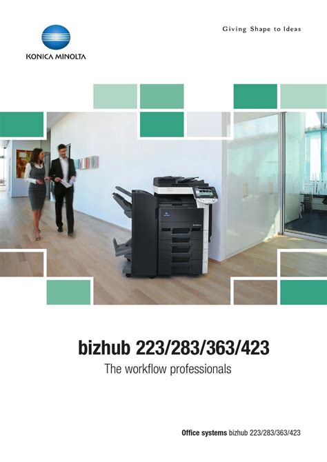 Brochure Bizhub 223 283 363 423 3 By Konica Minolta Business Solutions