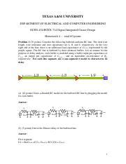 Hw4 Solu TEXAS A M UNIVERSITY DEPARTMENT OF ELECTRICAL AND COMPUTER