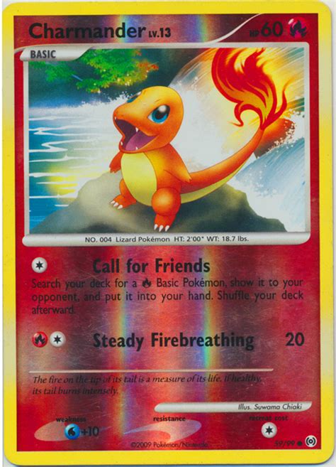 Pokémon Platinum Arceus Card 059 Charmander Parallel Reverse Holo