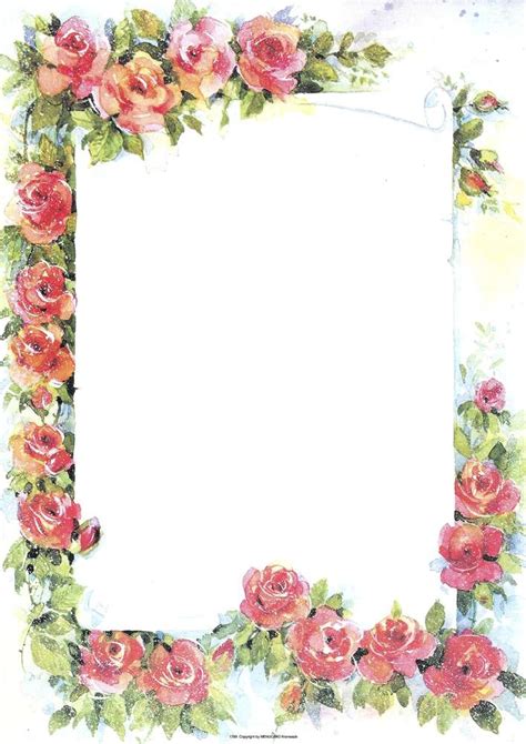 Flower Border Design For A4 Size Paper - FLOWER GARDEN