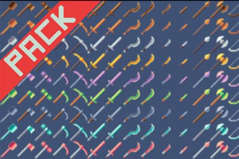 32x32 Pixel Weapon and Craft Material Pack | 2D GUI | Unity Asset Store