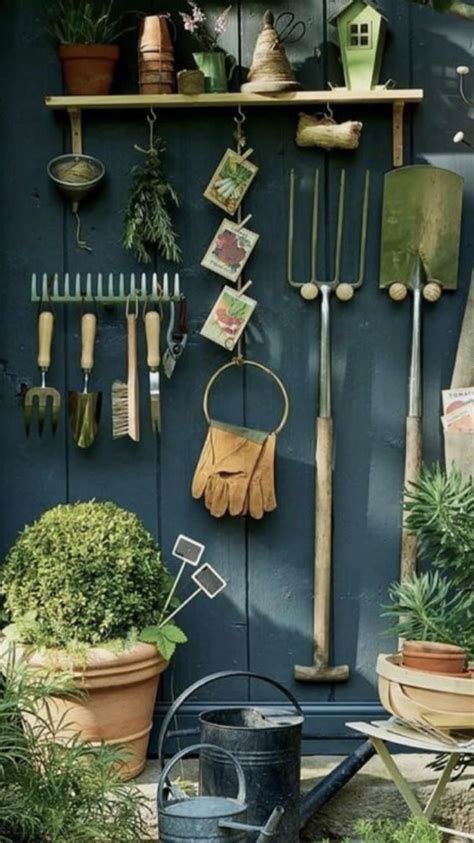 Organized Garden Shed For Efficient Garden Tool Storage