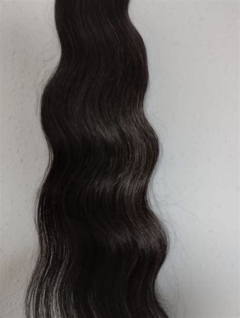 Indonesia Cortina 60 cm Cabello virgen hindú extensiones de cabello