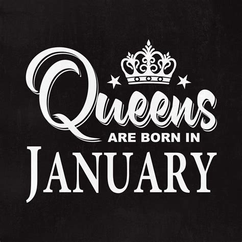 Queens Are Born In January Queens Svg January Svg Svg Files Cut