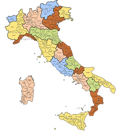 Ciudades Italianas Provincias De Italia Pueblos De Italia