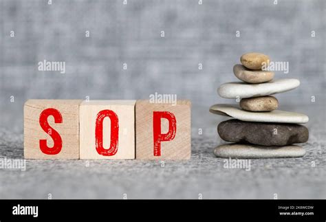 SOP Acronym From Wooden Blocks With Letters Abbreviation SOP