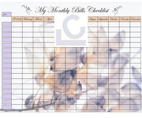 Downloadable Monthly Bill Organizer, Simple Bill Tracker - Etsy