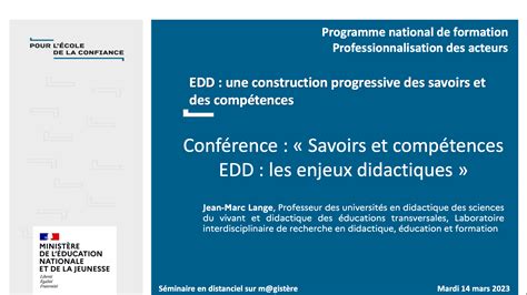 Podeduc Pnf Edd Savoir Et Comp Tences