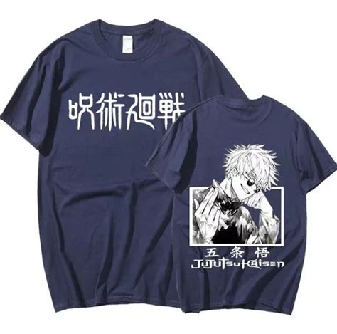 Playera Manga Satoru Gojo Jujutsu Kaisen Hombre Cuello Redo Meses Sin