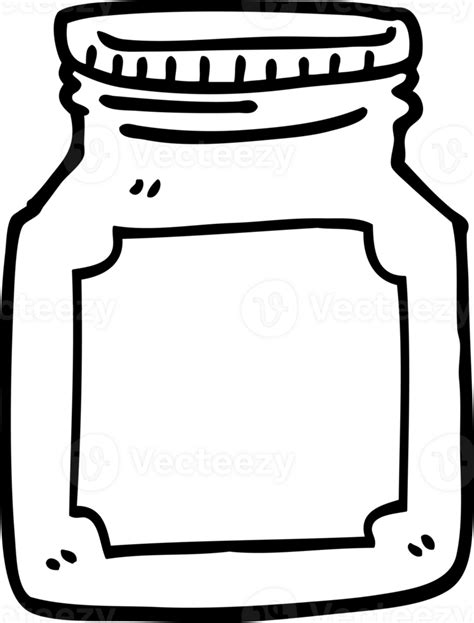 Line Drawing Cartoon Empty Jar Icon 40500888 Png