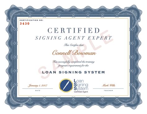 post  loan signing agent certification  notary resume
