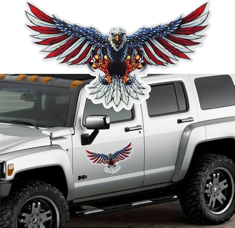 Amazon.com: SSNNUU American Flag Car Stickers Eagles Stickers ...