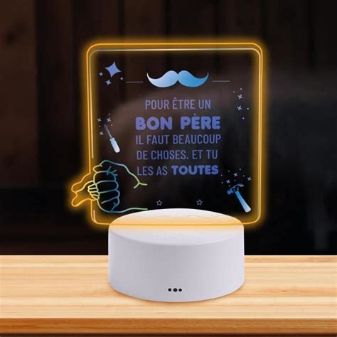 Cadeau Papa Veilleuse Interrupteur Tactile Veilleuse Led Cadeaux Pour