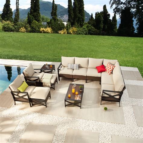 Latitude Run Ajai 8 Person Outdoor Seating Group With Cushions