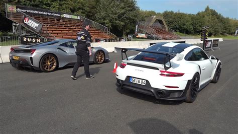 Porsche Gt Rs Vs Ferrari Pista Youtube