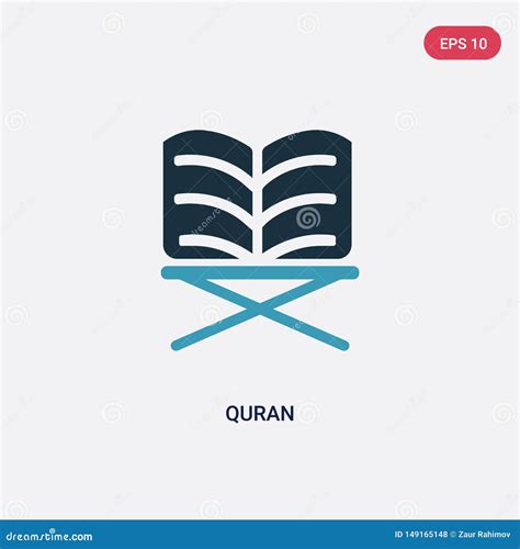 Two Color Quran Rehal Vector Icon From Religion 2 Concept Isolated