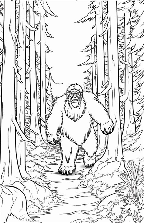 Bigfoot Coloring Page Free Free Printable Coloring Pages