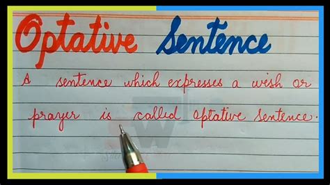 What Are Optative Sentence With Example Definition Of Optative