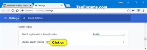 Change Default Search Engine In Google Chrome In Windows Tutorials