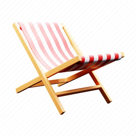 Beach Chair Summer Vacation Holiday Relax 3d Illustration