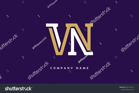 Vn Nv Alphabets Letters Logo Monogram Royalty Free Stock Vector