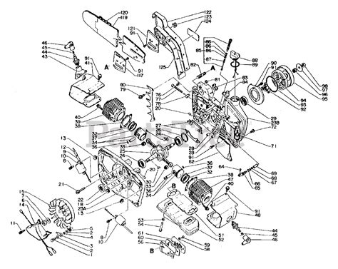 Echo Cst Evl Echo Chainsaw Engine Exhaust Ignition Clutch Oiler