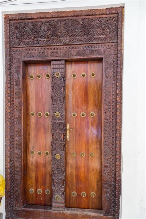 Authentic Wooden Door Close Up Elements Of National Architecture In