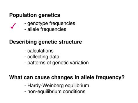 Ppt Evolution Change In Allele Frequencies Within Populations