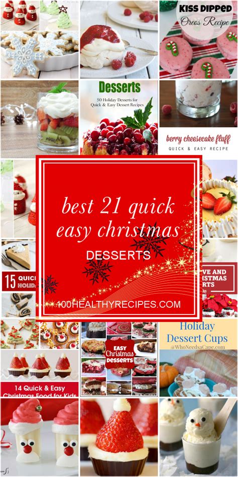 Best 21 Quick Easy Christmas Desserts Best Diet And Healthy Recipes