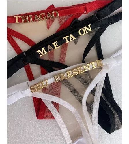 Lingerie Sexy Personalizada Nome E Letras At Letras Parcelamento Sem Juros