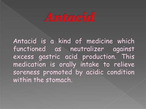 The Efficacy Of Antacid Towards Stomach Small And Large Intestine